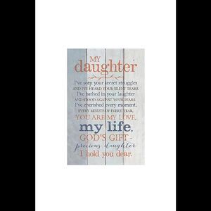 Dexsa My Daughter-New Horizons Wood Plaque with Easel